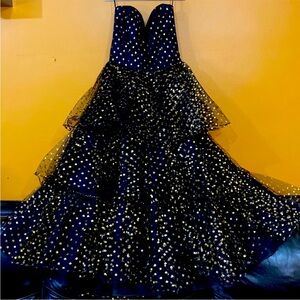 X Gigi’s Closette Vintage Gold Goth Revival Poufy dress Sweetheart …